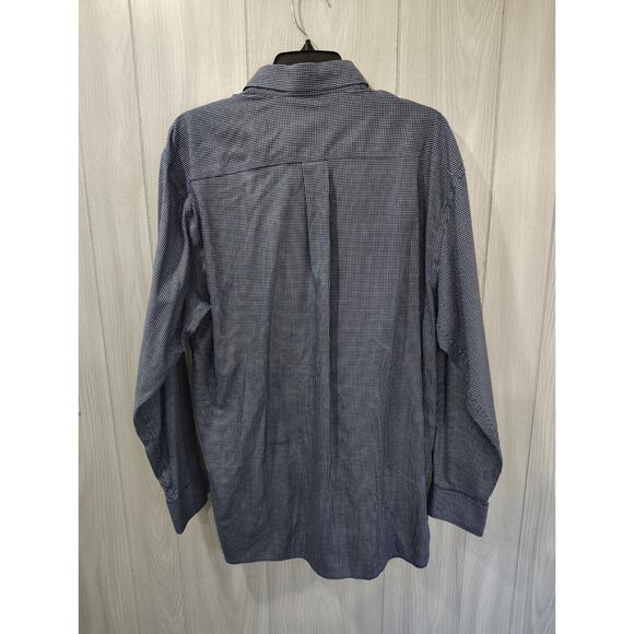 Daniel Cremieux Men's Button Down Shirt Non Iron Business Blue Preppy Size L - Picture 2 of 6